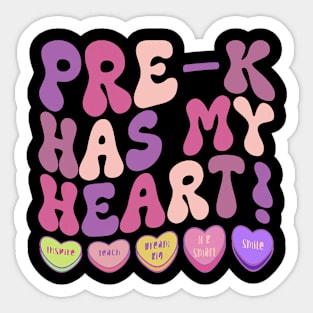 kindergarten has my heart teacher prek has my heart Sticker